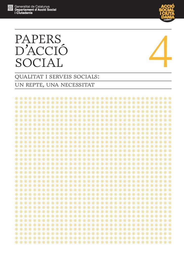 PAPERS D’ACCIÓ SOCIAL 4 by Departament d'Acció Social i Ciutadania - Generalitat de Catalunya