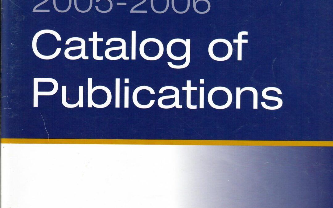 AFB PRESS CATALOG OF PUBLICATIONS by AFB Press
