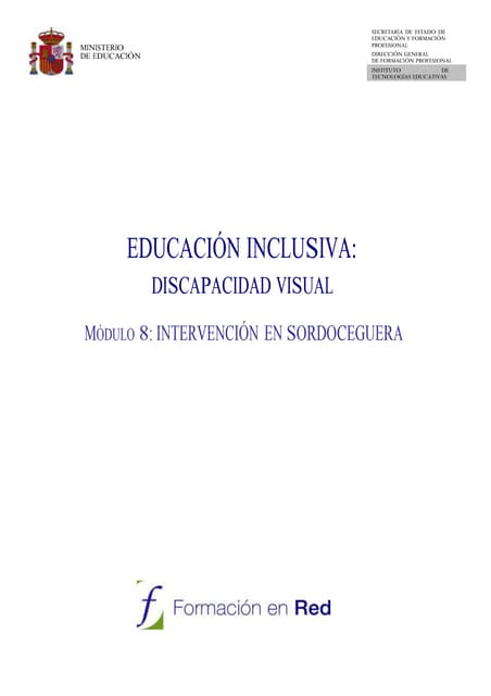EDUCACIÓN INCLUSIVA: DISCAPACIDAD VISUAL by Secretaría de Estado de Educación y Formación Profesional